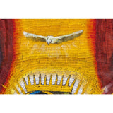 Virgen de Guadalupe con Marco Taraceado en Pluma / Mexican Folk Art Featherwork Frame