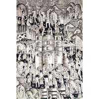 Vista de Xalitla / Amate Paper Mexican Folk Art Painting Frame