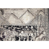 Vista de Xalitla / Amate Paper Mexican Folk Art Painting Frame