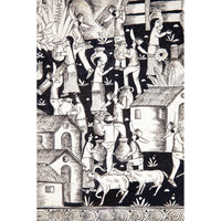 Vista de Xalitla / Amate Paper Mexican Folk Art Painting Frame