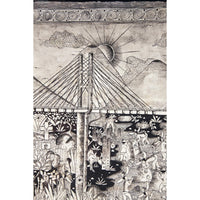 Vista de Xalitla / Amate Paper Mexican Folk Art Painting Frame