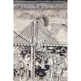 Vista de Xalitla / Amate Paper Mexican Folk Art Painting Frame