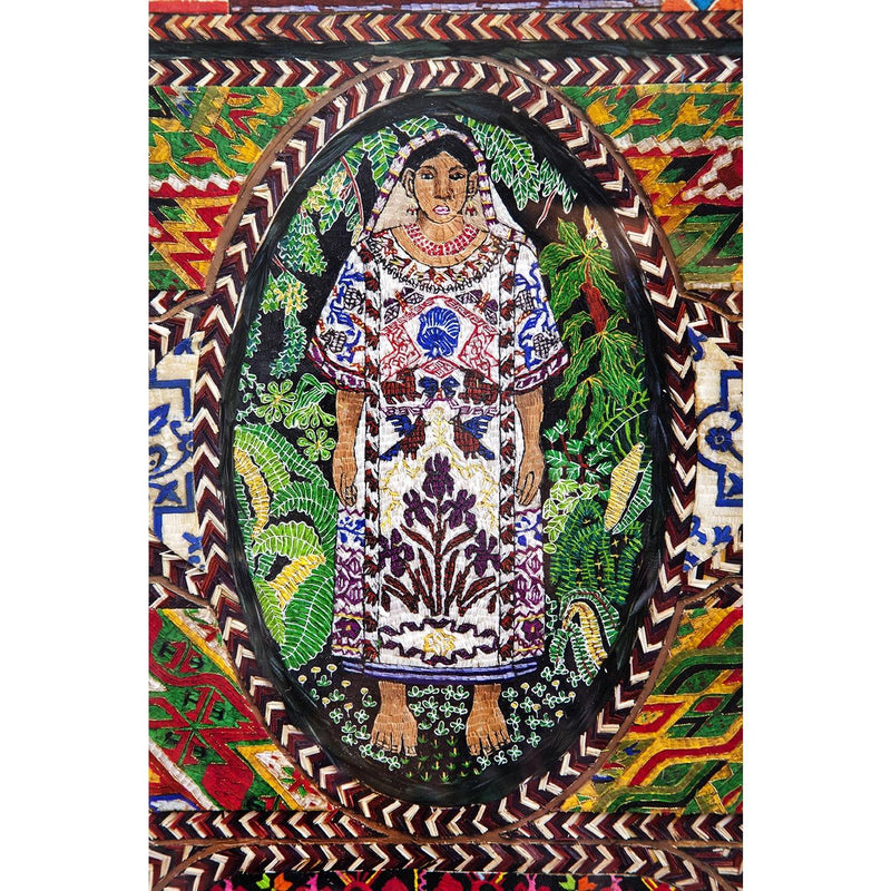 Dechado de Textiles Mexicanos / Mexican Folk Art Featherwork Frame