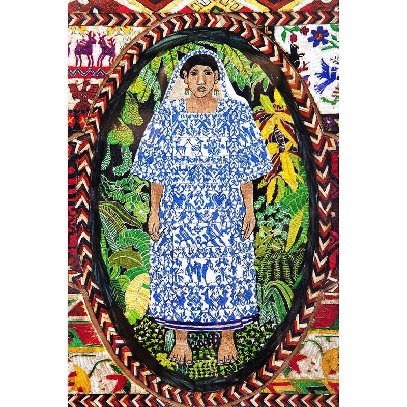 Dechado de Textiles Mexicanos / Mexican Folk Art Featherwork Frame