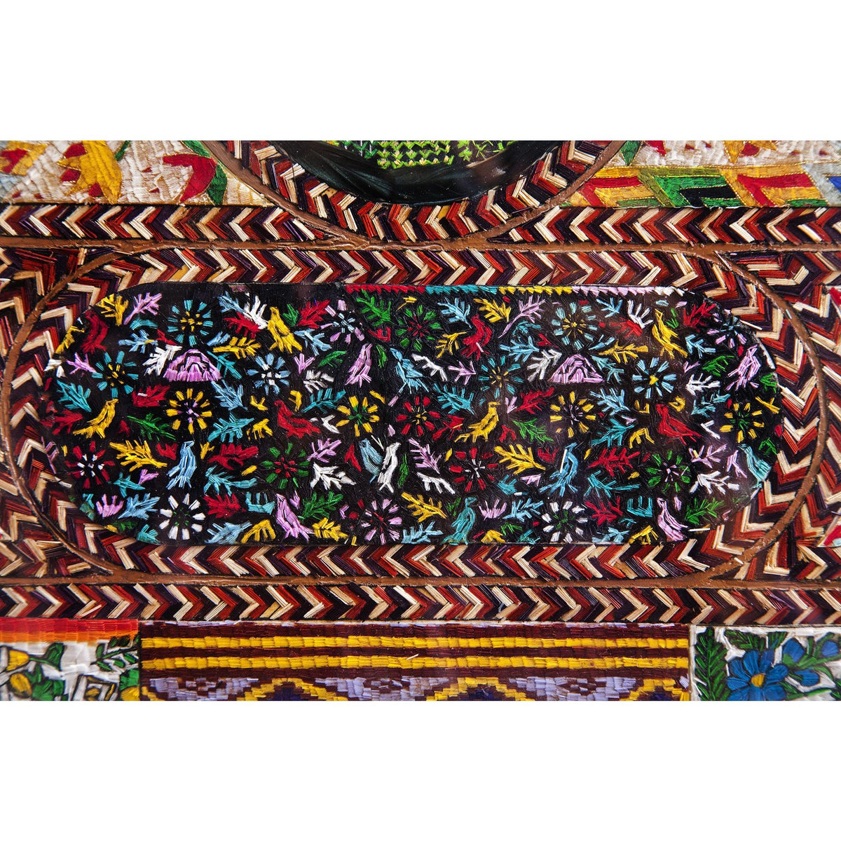 Dechado de Textiles Mexicanos / Mexican Folk Art Featherwork Frame