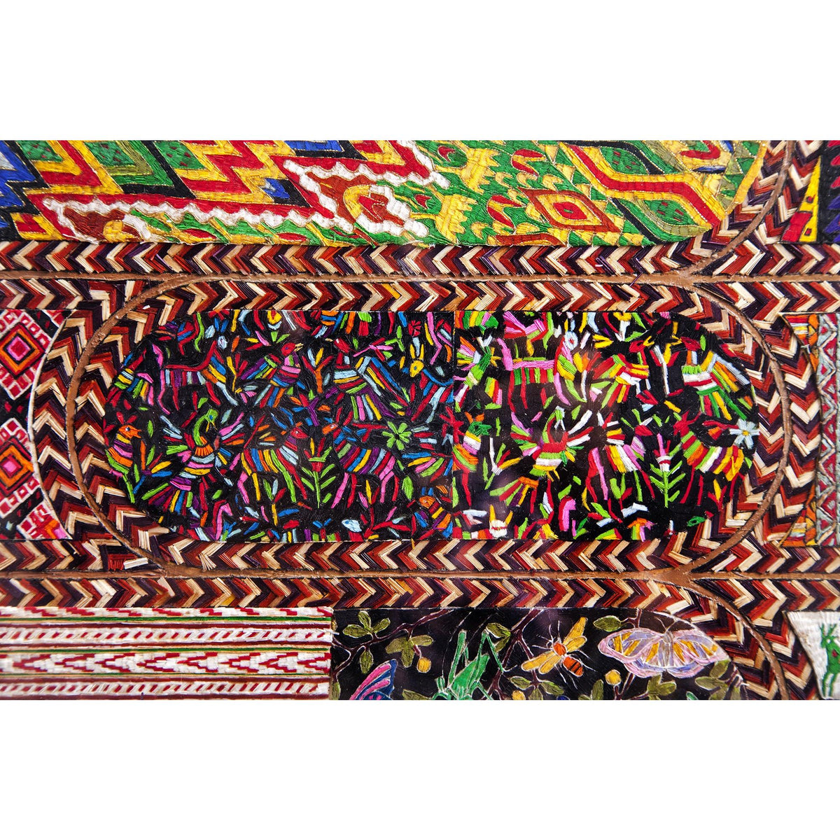 Dechado de Textiles Mexicanos / Mexican Folk Art Featherwork Frame