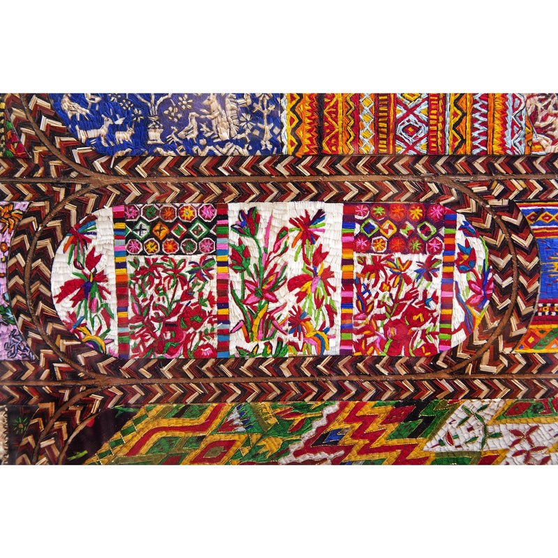 Dechado de Textiles Mexicanos / Mexican Folk Art Featherwork Frame