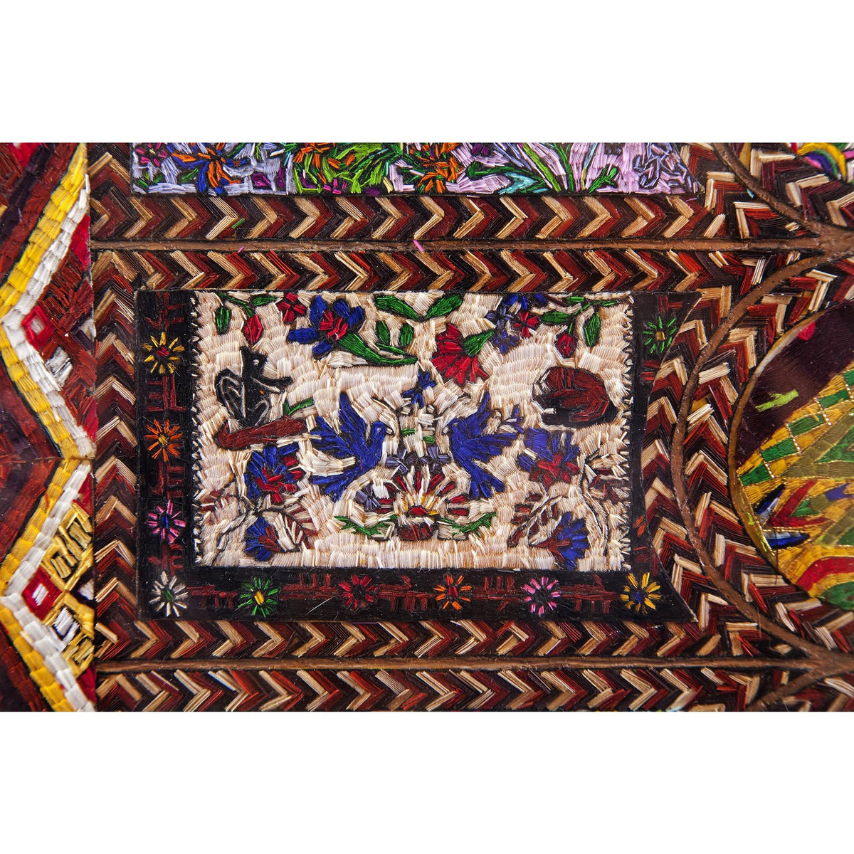 Dechado de Textiles Mexicanos / Mexican Folk Art Featherwork Frame