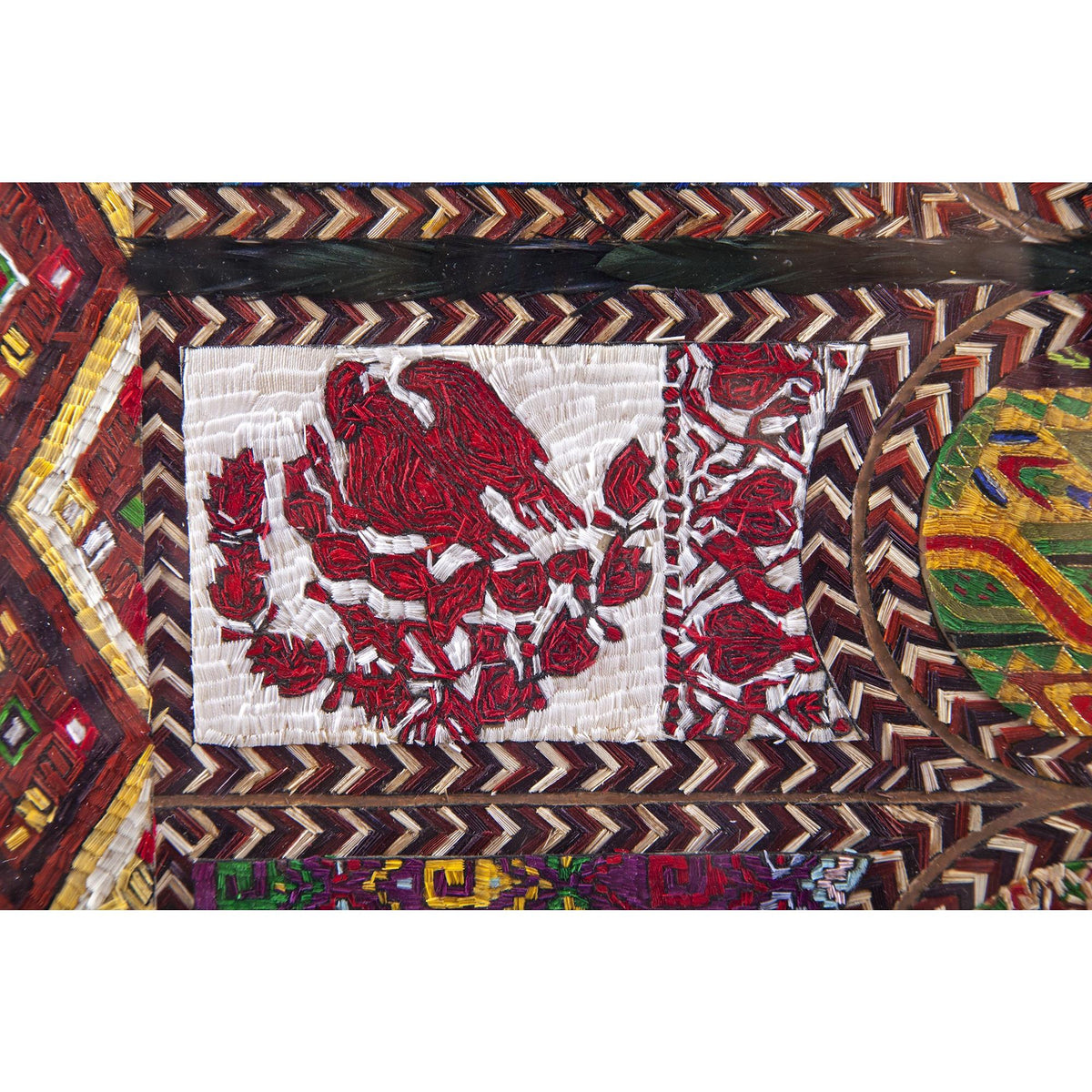 Dechado de Textiles Mexicanos / Mexican Folk Art Featherwork Frame