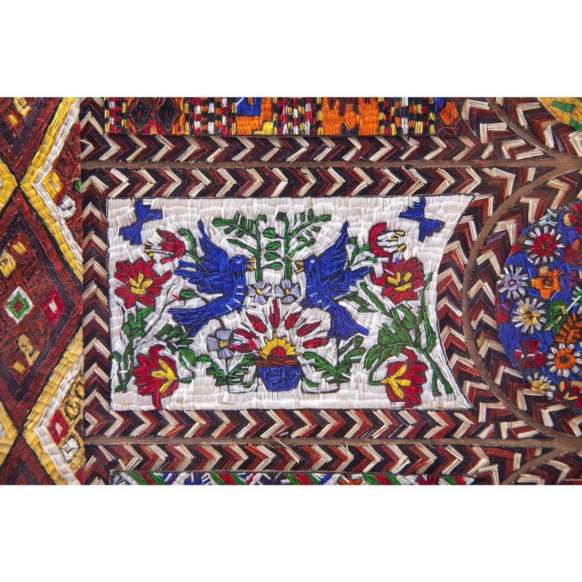 Dechado de Textiles Mexicanos / Mexican Folk Art Featherwork Frame