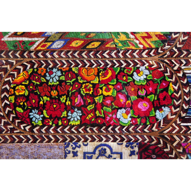 Dechado de Textiles Mexicanos / Mexican Folk Art Featherwork Frame