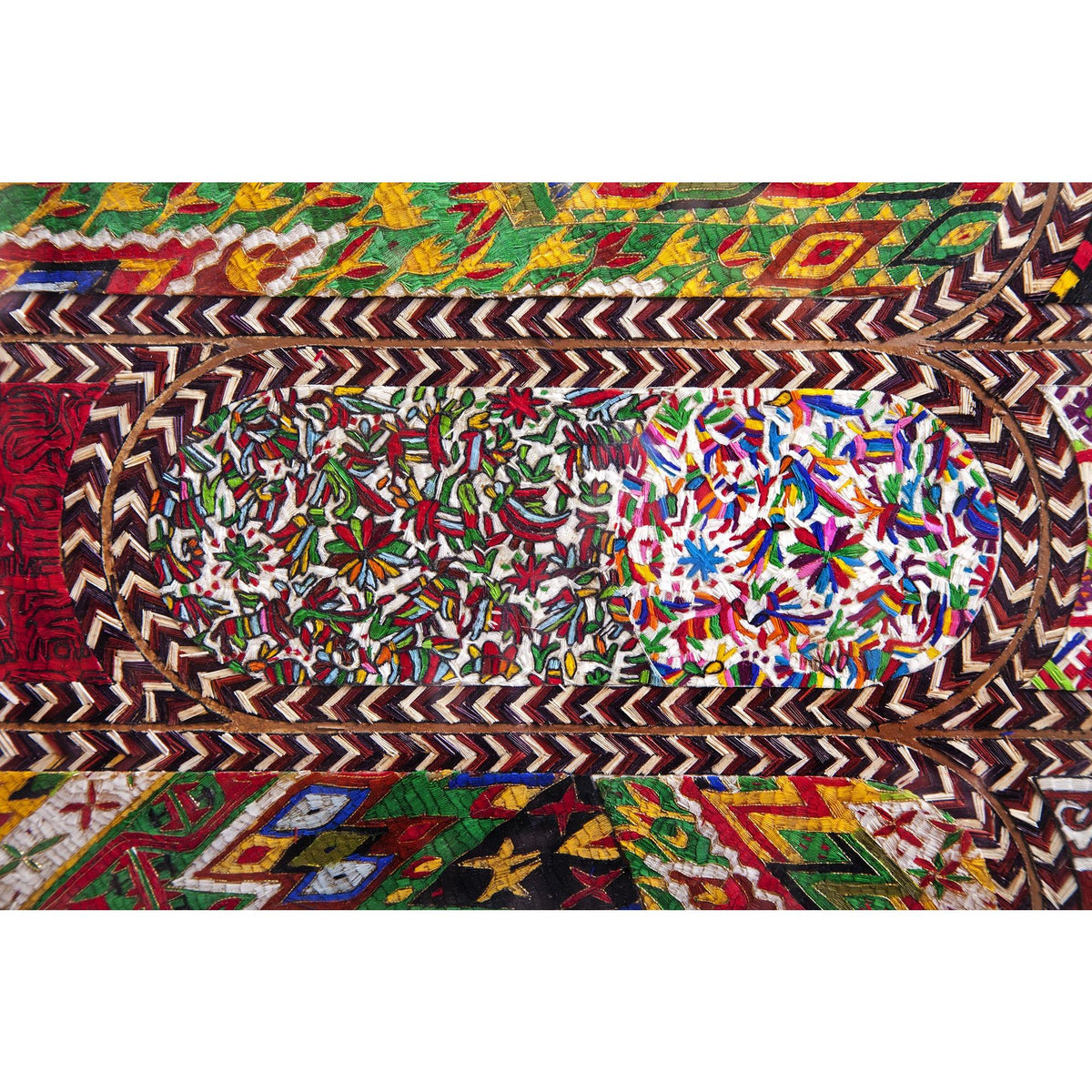 Dechado de Textiles Mexicanos / Mexican Folk Art Featherwork Frame