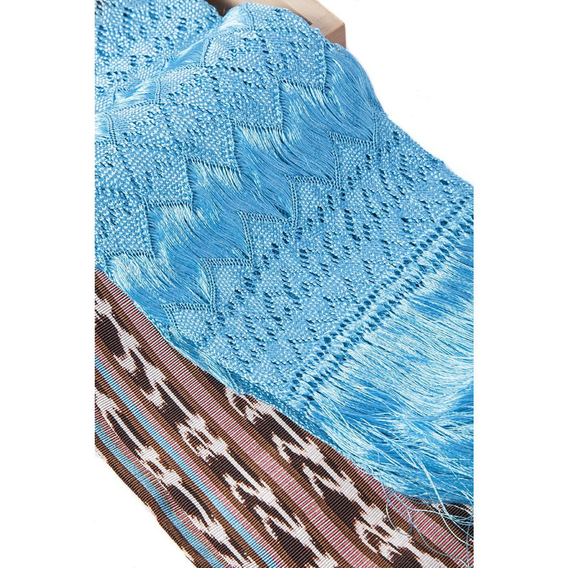 Rebozo Cafe Turquesa / Textiles Mexican Folk Art Shawl