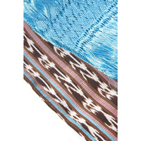 Rebozo Cafe Turquesa / Textiles Mexican Folk Art Shawl