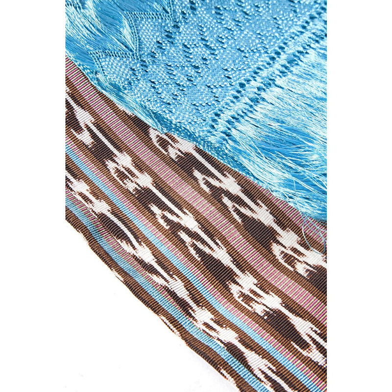 Rebozo Cafe Turquesa / Textiles Mexican Folk Art Shawl