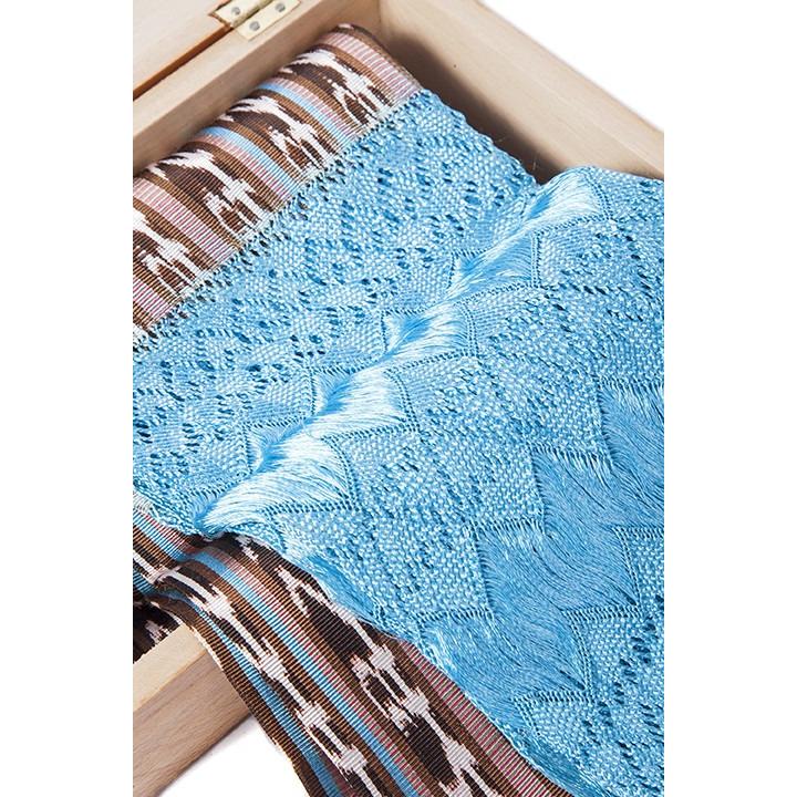 Rebozo Cafe Turquesa / Textiles Mexican Folk Art Shawl
