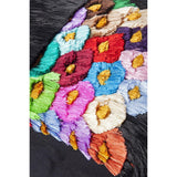 Rebozo Negro de 1000 Flores / Textiles Mexican Folk Art Shawl
