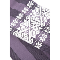 Rebozo Morado y Flores Blancas / Textiles Mexican Folk Art Shawl