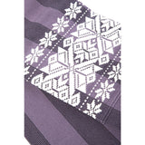 Rebozo Morado y Flores Blancas / Textiles Mexican Folk Art Shawl