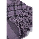 Rebozo Morado y Flores Blancas / Textiles Mexican Folk Art Shawl
