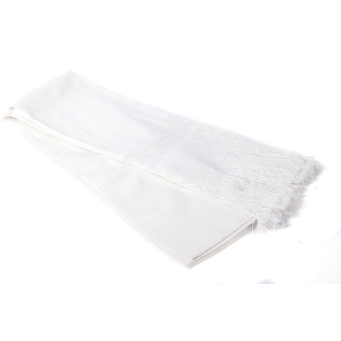 Rebozo Blanco Liso / Textiles Mexican Folk Art Shawl