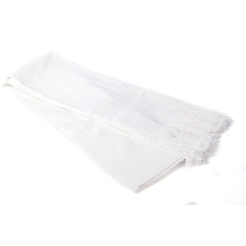 Rebozo Blanco Liso / Textiles Mexican Folk Art Shawl