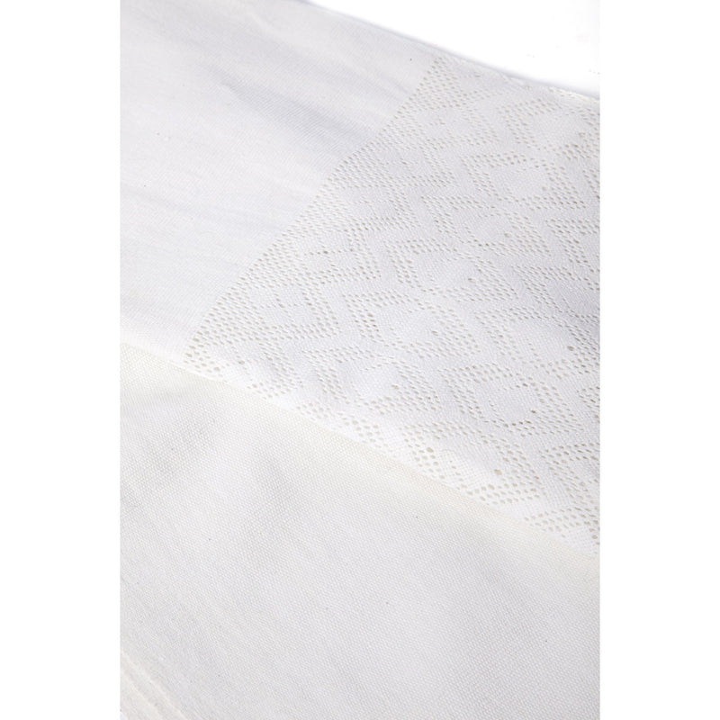 Rebozo Blanco Liso / Textiles Mexican Folk Art Shawl