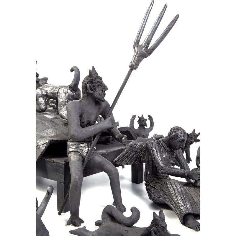 El Sueño de los Amantes / Ceramics Black Clay Mexican Folk Art