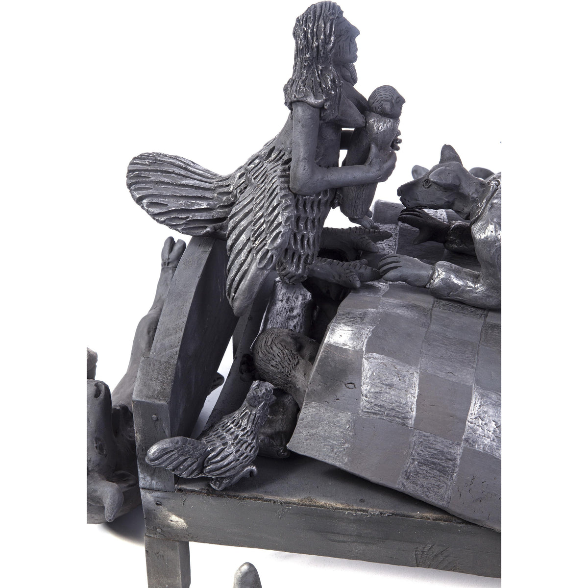 El Sueño de los Amantes / Ceramics Black Clay Mexican Folk Art