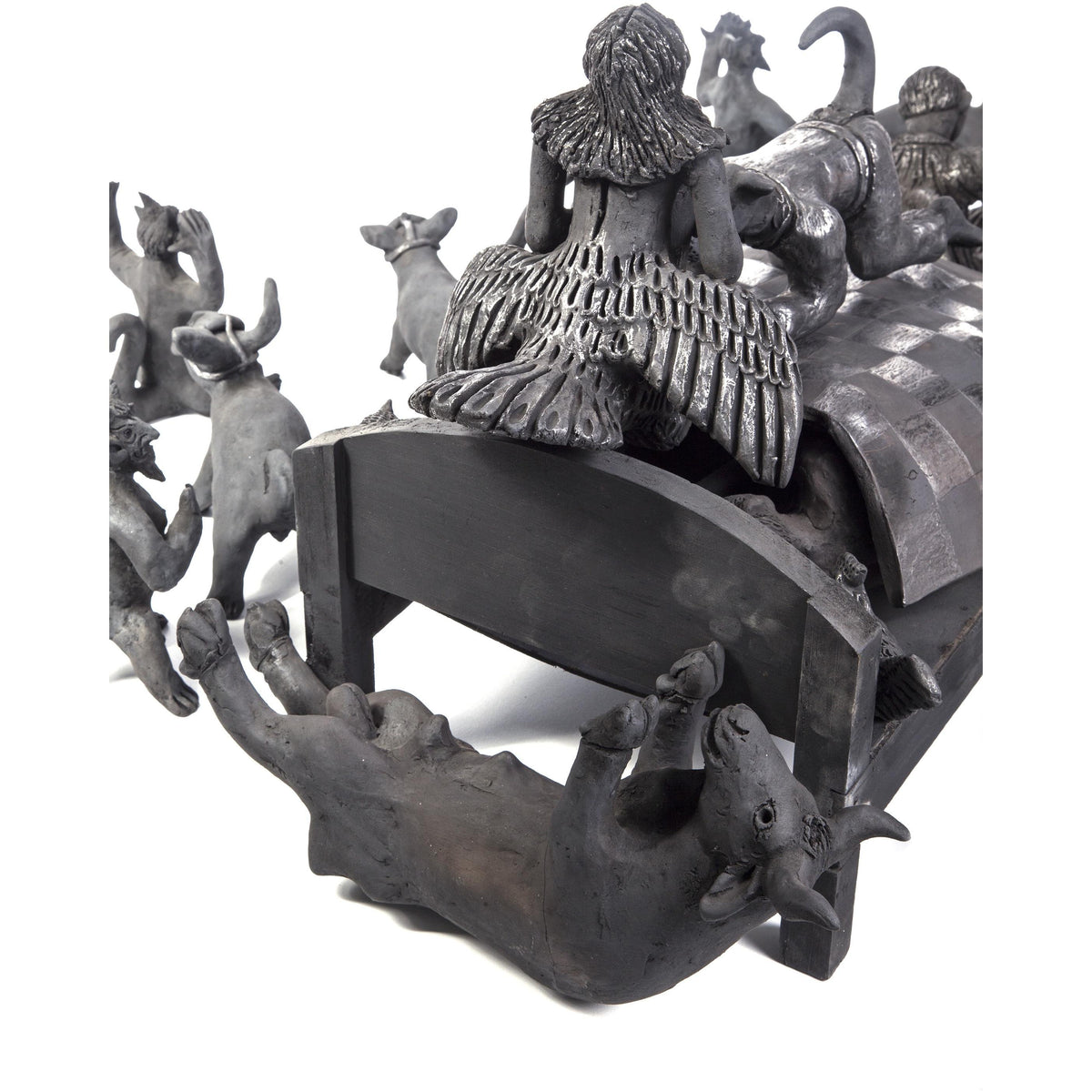 El Sueño de los Amantes / Ceramics Black Clay Mexican Folk Art