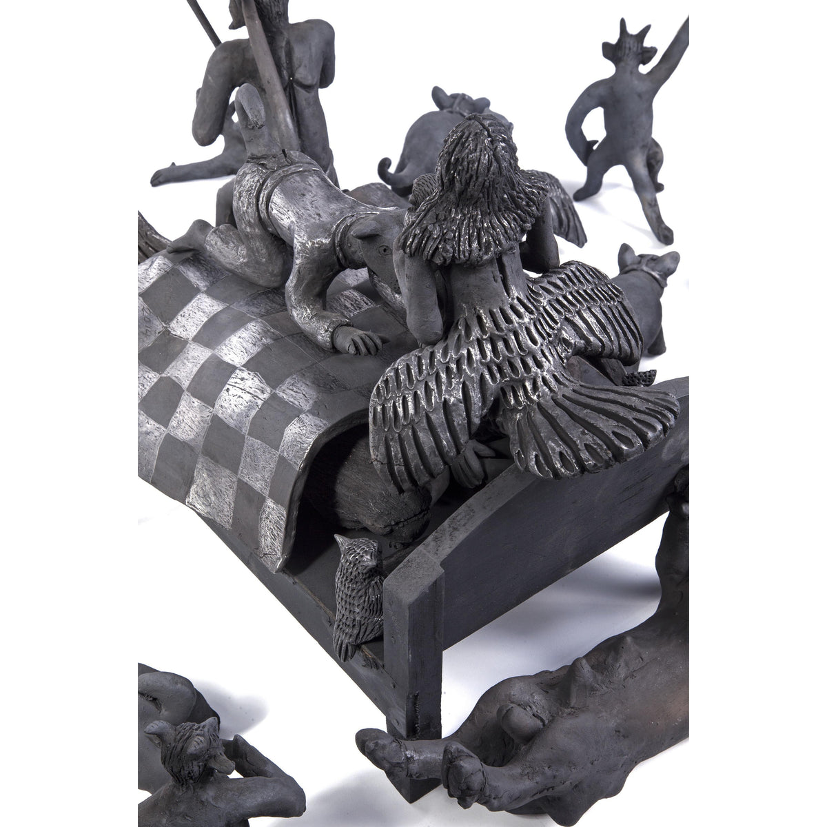 El Sueño de los Amantes / Ceramics Black Clay Mexican Folk Art