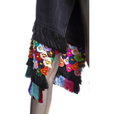 Rebozo Negro de 1000 Flores / Textiles Mexican Folk Art Shawl