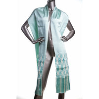Rebozo Turquesa / Textiles Mexican Folk Art Shawl