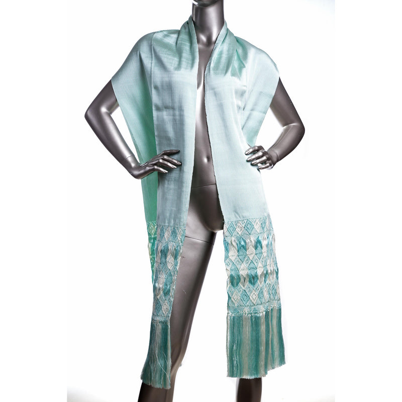 Rebozo Turquesa / Textiles Mexican Folk Art Shawl
