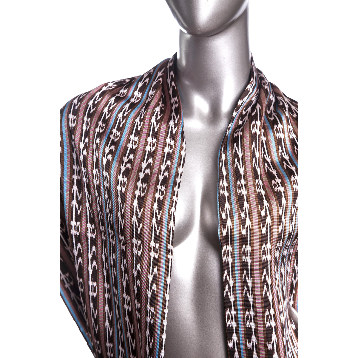 Rebozo Cafe Turquesa / Textiles Mexican Folk Art Shawl