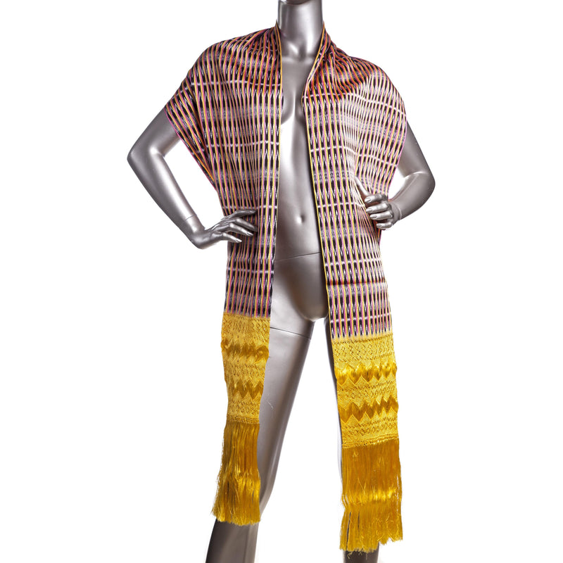 Rebozo Amarillo / Textiles Mexican Folk Art Shawl