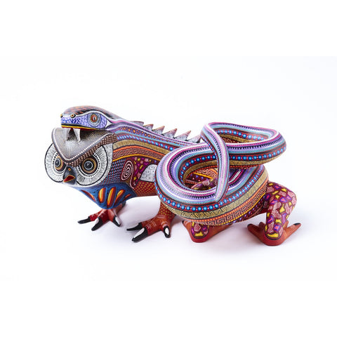 Fusion Vibora - Buho / Woodcarving Alebrije Mexican Folk Art Sculpture