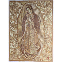 Virgen de Guadalupe - Natural Straw - Mexican Fine Art | Cactus Fine Art