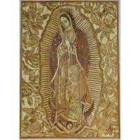 Virgen de Guadalupe - Natural Straw - Mexican Fine Art | Cactus Fine Art