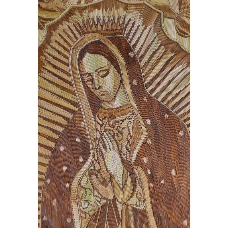 Virgen de Guadalupe - Natural Straw - Mexican Fine Art | Cactus Fine Art