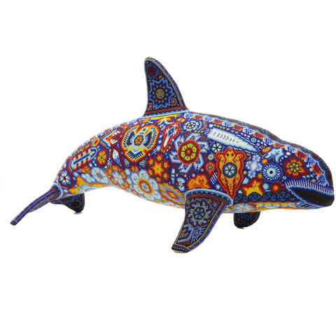 Vaquita Marina - Sea cow - Hand Beaded - Mexican Huichol Art - Mexican Folk Art | Cactus Fine Art
