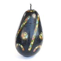 Costurero negro rayado / Lacquer Mexican Folk Art