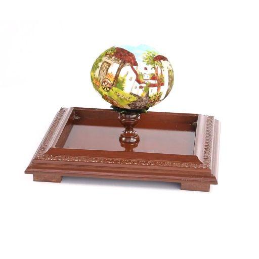 Huevo Avestruz Mariposa Monarca / Mexican Folk Art Featherwork