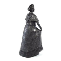 Mujer Tehuantepec-Oaxaca / Ceramics Black Clay Mexican Folk Art