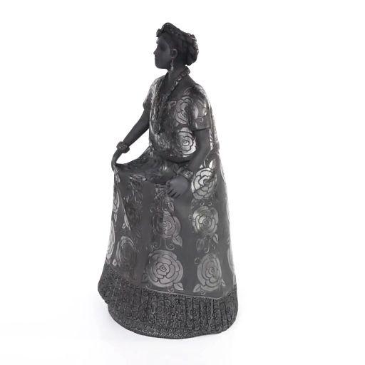 Traje Tehuantepec-Oaxaca / Ceramics Black Clay Mexican Folk Art