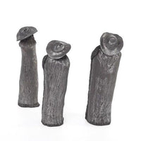 Los tres Señores / Ceramics Black Clay Mexican Folk Art