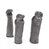 Los tres Señores / Ceramics Black Clay Mexican Folk Art