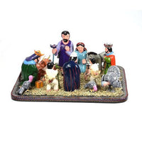 Nacimiento de Guerrero / Woodcarving Lacquer Mexican Folk Art Nativity