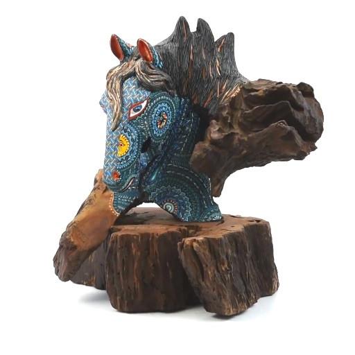 El Dia y la Noche / Woodcarving Alebrije Mexican Folk Art Sculpture
