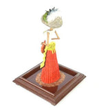 Catrina Dia de Muertos / Mexican Folk Art Sculpture Featherwork and Ceramics